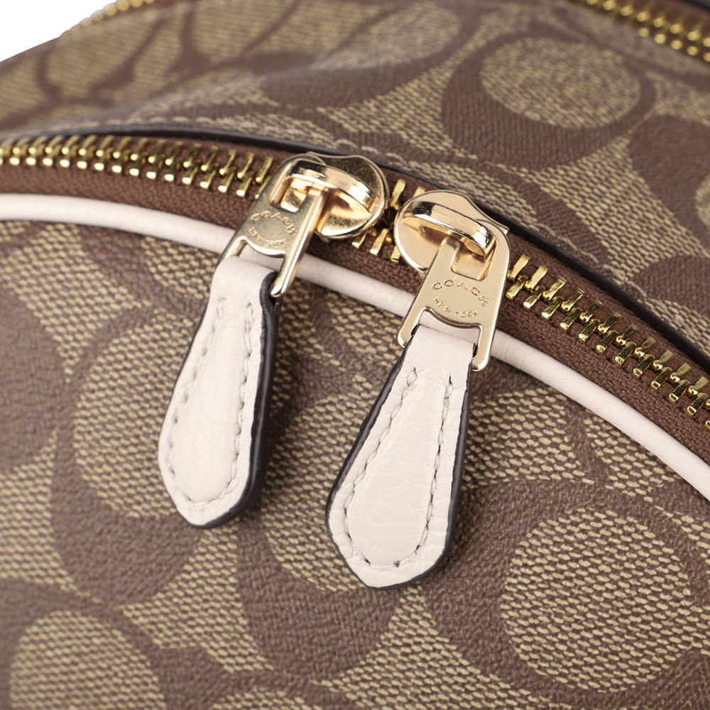 Coach Signature Rucksack Brown White - Picture 8 of 9